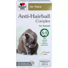 DOPPELHERZ para animales Complejo antibolas de pelo gatos, 25X10 g