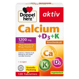 Tabletas Doppelherz Calcio + D3 + K, 120 piezas