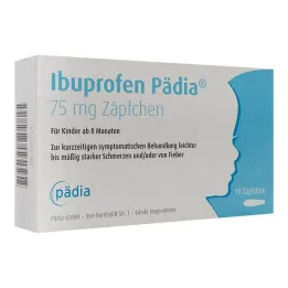 Ibuprofeno Pedia 75 mg supositorios, 10 piezas