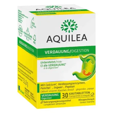 Tabletas masticables de digestión Aquilea, 30 piezas