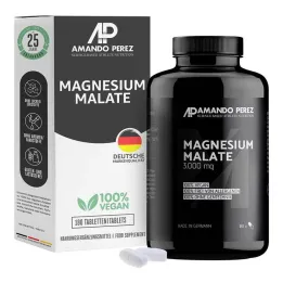 Malato de magnesio 3000 mg tabletas veganas, 180 piezas