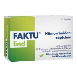 FAKTU Supositorios para hemorroides Lind con hamamelis, 25 piezas
