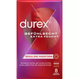 DUREX Preservativos extrahúmedos Real-feeling, 8 unidades