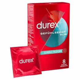 DUREX Preservativos delgados con sensación real, 8 piezas