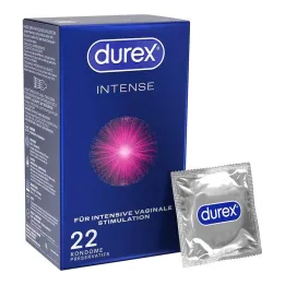 durex® condones intensos, 22 piezas
