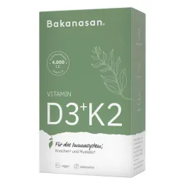 Cápsulas de vitamina D3 + K2 de Bakanasan, 60 piezas
