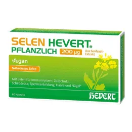 Selenio Hevert cápsulas de 200 µg a base de plantas, 60 piezas
