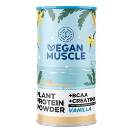 Proteína Muscular Vegana Proteína de Vainilla + Creatina en Polvo (600 g)