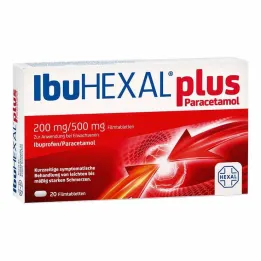Ibuhexal más paracetamol 200 mg/500 mg comprimidos recubiertos con película, 20 st