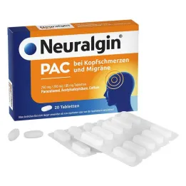 Neuralgin PAC para dolores de cabeza y migrañas, tabletas, 20 piezas