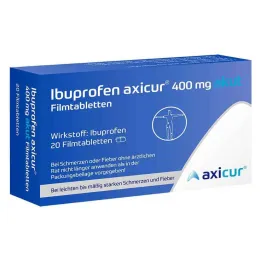 Ibuprofeno Axicur® 400 mg comprimidos recubiertos con película agudos, 20 piezas