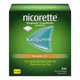nicorette® chicle fruta fresca, 4 mg de nicotina, 210 piezas