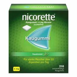 nicorette® chicle de menta fresca, 4 mg de nicotina, 210 piezas