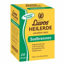 Bolsa de polvo de acidez estomacal aguda ultrafina de arcilla curativa Luvos, 20x6,5 g