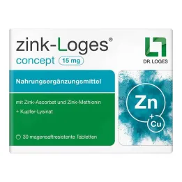 Concepto de zinc-loges 15 mg tabletas gastrorresistentes, 30 st