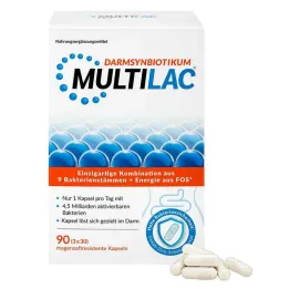 Cápsulas gastrorresistentes multilac synbiotic, 3x30 st
