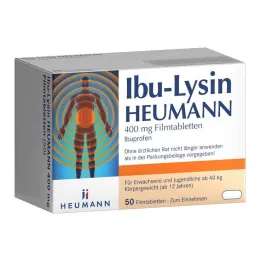 Ibu-Lisina Heumann 400 mg comprimidos recubiertos con película, 50 comprimidos