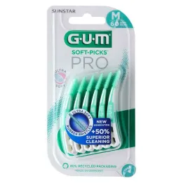 GUM Soft Picks Pro mediano, 60 piezas