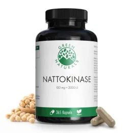 Green Naturals Nattokinase 100 mg cápsulas veganas (365 piezas)