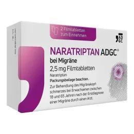 NARATRIPTAN ADGC® para migrañas 2,5 mg comprimidos recubiertos con película, 2 piezas