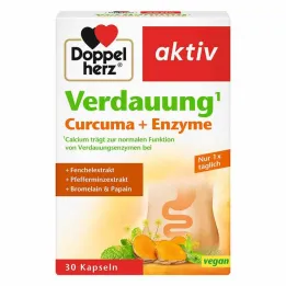 Doppelherz digestión curcuma + cápsulas de enzimas, 30 st