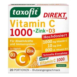 Taxofit Vitamina C 1000 + Zinc + Gránulos directos D3, 20 ST