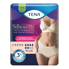 Pantalón de incontinencia crema Tena Silhouette Plus M, 9 piezas