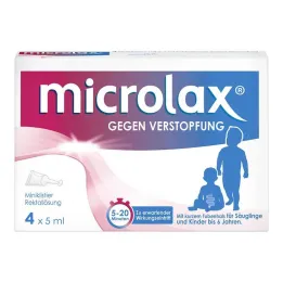 MICROLAX Enemas rectales de solución con cuello de tubo corto, 4 unidades