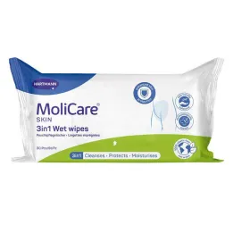 Toallitas húmedas Molicare Skin 3 en 1, 30 piezas