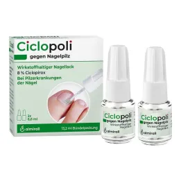 Ciclopoli para hongos en las uñas, 2 x 6,6 ml