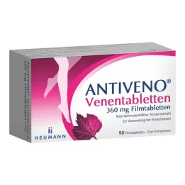 ANTIVENO Tabletas venosas 360 mg tabletas recubiertas con película, 90 piezas