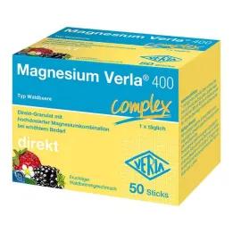 Magnesio Verla 400 gránulos directos de bayas silvestres, 50 piezas