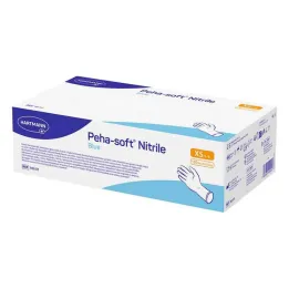 Peha-Soft guantes de examen de nitrilo azul no estériles pf XS, 150 piezas
