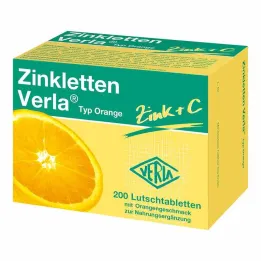 Pastillas de naranja Zinkletten Verla, 200 piezas
