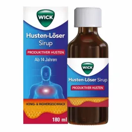 WICK Jarabe analgésico para la tos con sabor a miel 200 mg /15 ml, 180 ml