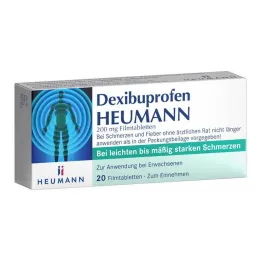 Dexibuprofeno Heumann 200 mg comprimidos recubiertos con película, 20 piezas
