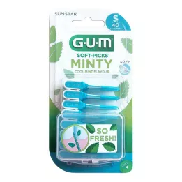 GUM SOFT-PICKS MINTY pequeño, 40 piezas