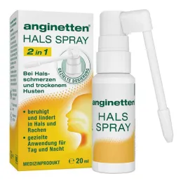 Anginette spray para la garganta 2 en 1 adultos, 20 ml