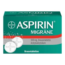 Tabletas efervescentes de aspirina para migraña, 2x10 piezas