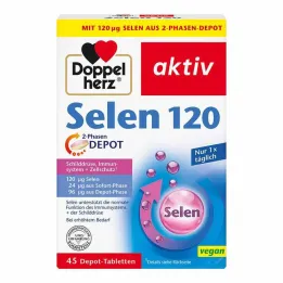 Doppelherz Selenio 120 Tabletas de depósito de 2 fases, 45 ST