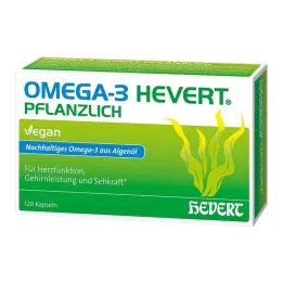 Cápsulas blandas de origen vegetal Omega-3 Hevert, 120 piezas