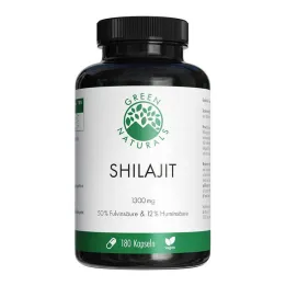 Green Naturals Shilajit 1300 mg cápsulas veganas de dosis alta, 180 piezas