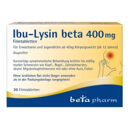 Ibu-lisina beta 400 mg comprimidos recubiertos con película, 20 piezas
