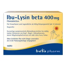 Comprimidos recubiertos con película de ibu-lisina beta 400 mg, 50 unidades