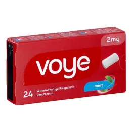 Voye Mint 2 mg chicle ingrediente activo con nicotina (24 piezas)