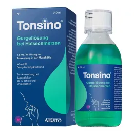 Solución para hacer gárgaras Tonsino para dolores de garganta, 240 ml
