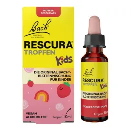Flores de Bach originales Rescura Kids gotas fresa sin alcohol, 10 ml