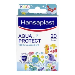 Tiras de yeso para niños Hansaplast Aqua Protect, 20 piezas