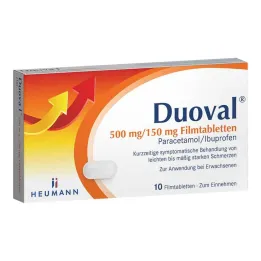 Duoval 500 mg / 150 mg comprimidos recubiertos con película, 10 piezas