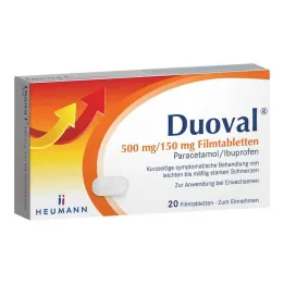 Duoval 500 mg / 150 mg comprimidos recubiertos con película, 20 piezas